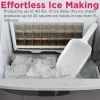 Frigidaire Countertop Clear Square Ice Maker, 40 lbs. Per Day - Stainless Steel