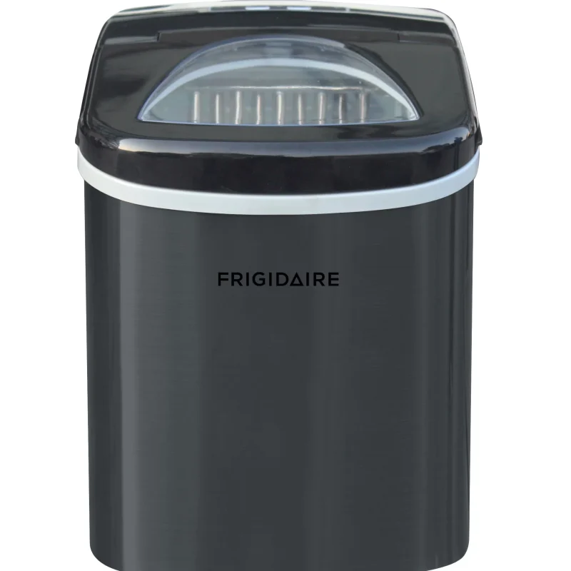 Frigidaire Portable Self-Cleaning Ice Maker, Black Stainless Steel - EFIC117-Ssblack_Sc