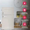 Frigidaire Retro 2 Door Mini Refrigerator With Freezer And Side Bottle Opener, 3.1 Cu Ft, 19in D x 20.5in W x 33.5in H