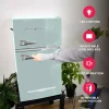 Frigidaire Retro 2 Door Mini Refrigerator With Freezer And Side Bottle Opener, 3.1 Cu Ft, 19in D x 20.5in W x 33.5in H