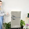 Frigidaire Retro 2 Door Mini Refrigerator With Freezer And Side Bottle Opener, 3.1 Cu Ft, 19in D x 20.5in W x 33.5in H