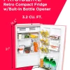 Frigidaire Retro Bar Fridge 3.2 Cu. Ft. Pink/Coral With Bottle Opener