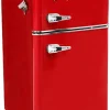 Frigidaire Retro Compact 2-Door Refrigerator With Freezer Compartment And Bottle Opener - 3.2 Cu. Ft