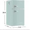 Frigidaire Retro Compact 2-Door Refrigerator With Freezer Compartment And Bottle Opener - 3.2 Cu. Ft
