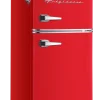 Frigidaire Retro Two-Door Compact Refrigerator With Freezer, 3.1 Cu. Ft., Red