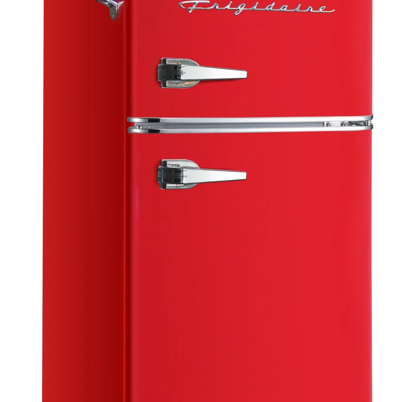 Frigidaire Retro Two-Door Compact Refrigerator With Freezer, 3.1 Cu. Ft., Red