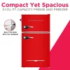 Frigidaire Retro Two-Door Compact Refrigerator With Freezer, 3.1 Cu. Ft., Red