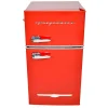 Frigidaire Retro Two-Door Compact Refrigerator With Freezer, 3.1 Cu. Ft., Red