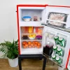 Frigidaire Retro Two-Door Compact Refrigerator With Freezer, 3.1 Cu. Ft., Red