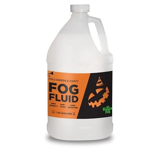 Froggy's Fog Halloween and Party Fog – 1 Gallon Fog Juice for Fog Machines, Premium Water-Based Fog Fluid for Outdoor Ha