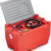 Fuel Transfer Tank, 50 Gallon, 12V DC 10.6 GPM Pump, Red