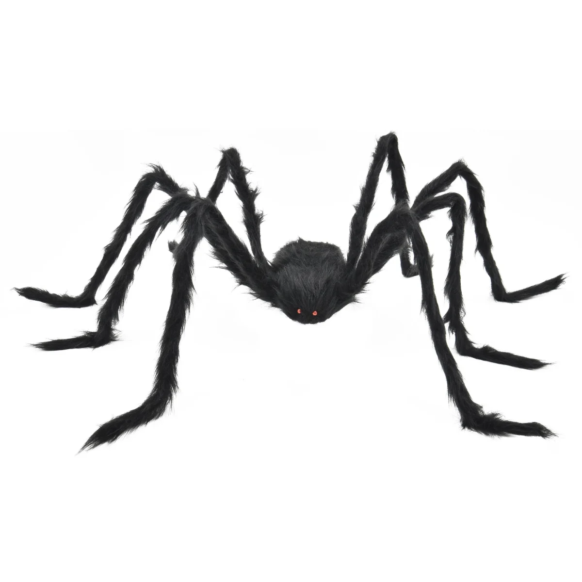 Furry Spider Decoration, Black, 50", Halloween by Way To Celebrate