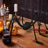 Furry Spider Decoration, Black, 50", Halloween by Way To Celebrate
