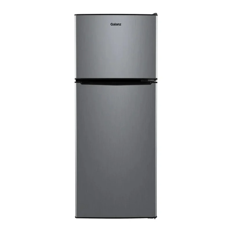 Galanz 4.6 Cu Ft Two Door Mini Refrigerator With Freezer, Stainless Steel - GL46TS5E