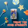 Galaxy Star Rainbow Lollipops Individually Wrapped, Bursting with Fruity Flavor, Great Swirl Lollipops for Kids Birthday