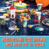 Galaxy Star Rainbow Lollipops Individually Wrapped, Bursting with Fruity Flavor, Great Swirl Lollipops for Kids Birthday