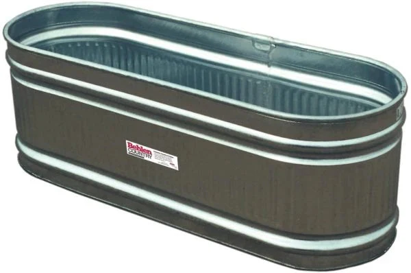 Galvanized Round-End Tank, 169-Gallon