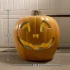 Gamexcel 21" Jack O Lantern Halloween Plastic Pumpkin Lights with Pre-lit LED Bulbs - Indoor/Outdoor Smile Face Decorati