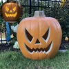Gamexcel 21" Jack O Lantern Halloween Plastic Pumpkin Lights with Pre-lit LED Bulbs - Indoor/Outdoor Smile Face Decorati
