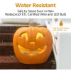 Gamexcel 21" Jack O Lantern Halloween Plastic Pumpkin Lights with Pre-lit LED Bulbs - Indoor/Outdoor Smile Face Decorati