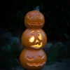 Gamexcel 21" Jack O Lantern Halloween Plastic Pumpkin Lights with Pre-lit LED Bulbs - Indoor/Outdoor Smile Face Decorati