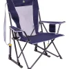 GCI Outdoor Comfort Pro Rocker Foldable Rocking Camp Chair, Indigo