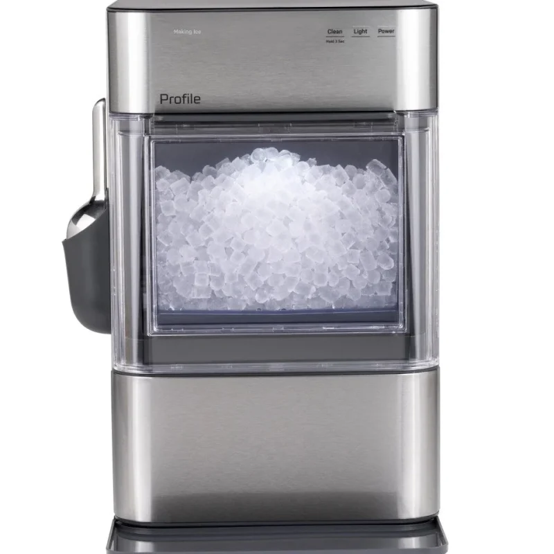 GE Profile Opal 2.0 Ultra Nugget Ice Maker With Scale Inhibiting Filter, Scoop, 38 lbs In 24 Hours, WiFi - Stainless Ste