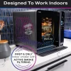 GE Profile Smart Indoor Pellet Smoker With Active Smoke Filtration, 5 Smoke Settings, WiFi Connected - Black