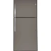 GE Top Freezer Refrigerator 21.9 Cu. Ft. Slate - GTS22KMNRES