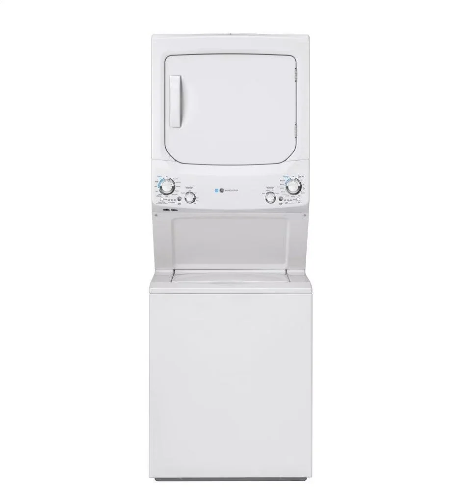 GE Unitized Spacemaker 3.9 Cu. Ft. Washer With Stainless Steel Basket And 5.9 Cu. Ft. Electric Dryer - GUD27EESNWW
