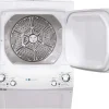 GE Unitized Spacemaker 3.9 Cu. Ft. Washer With Stainless Steel Basket And 5.9 Cu. Ft. Electric Dryer - GUD27EESNWW