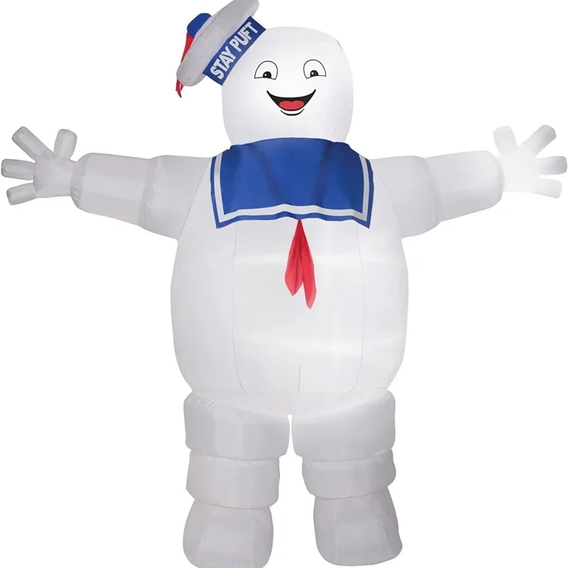 Gemmy Puft Marshmallow Man Lights Up 9 ft Yard Inflatables, Assorted Colors, 6.3 lbs