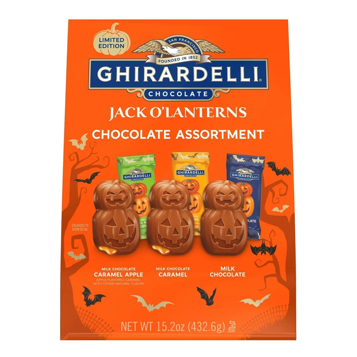 Ghirardelli Jack O'Lanterns Chocolate Assortment, 15.2 Ounce