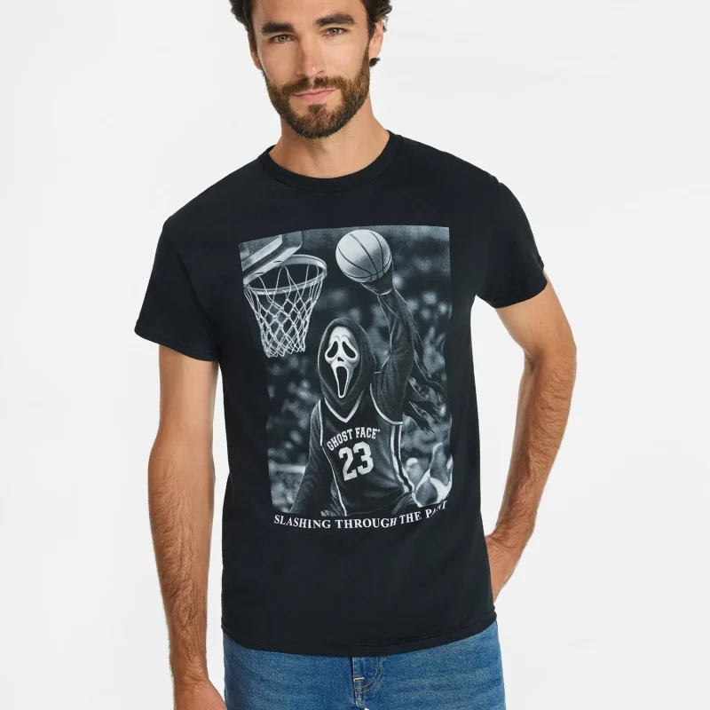 Ghost Face B-Ball Men's & Big Men's Graphic Tee Shirt, Sizes S-3XL