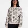 Ghost Frame Women's Halloween Graphic Crew Pullover Sweatshirt