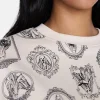 Ghost Frame Women's Halloween Graphic Crew Pullover Sweatshirt