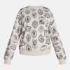 Ghost Frame Women's Halloween Graphic Crew Pullover Sweatshirt