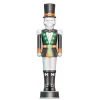 Giant Animated Skeleton Nutcracker Decoration, Black and Orange, 72", Halloween by Way To Celebrate