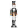 Giant Animated Skeleton Nutcracker Decoration, Black and Orange, 72", Halloween by Way To Celebrate