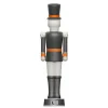 Giant Animated Skeleton Nutcracker Decoration, Black and Orange, 72", Halloween by Way To Celebrate