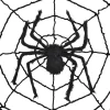 Giant Spider Web with Spider Decoration, Black, 8', Halloween by Way To Celebrate