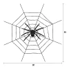 Giant Spider Web with Spider Decoration, Black, 8', Halloween by Way To Celebrate