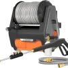 Giraffe Tools Grandfalls Wall-Mounted Pressure Washer, 2900 PSI, 2.2 GPM, 100ft Retractable Hose - Super 134
