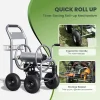 Giraffe Tools Heavy Duty Garden Hose Reel Cart With Wheels - 250-Feet 5/8-Inch Hose Capacity