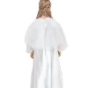 Girls Angel Costume, 3 Pcs Dress Halo Wings White Fancy Dress Up for Nativity Halloween Christmas 3-4 Years
