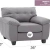 Glory Furniture Gallant Chair, Gray - G912A-C
