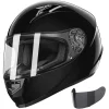 GLX Full Face Motorcycle Helmet, Black, Large, Tinted Visor, DOT Approved - GX11