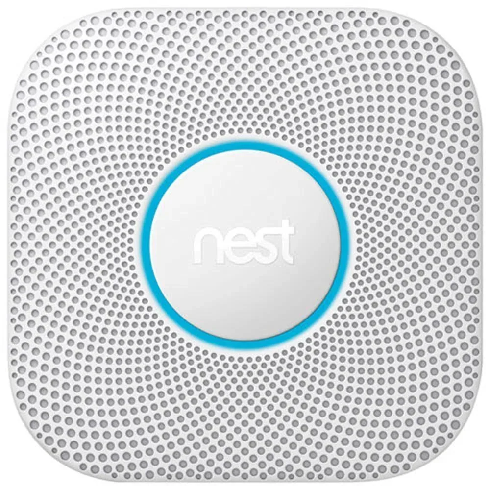 Google Nest Protect Smoke And Carbon Monoxide Detector With Cable, Voice Alerts And Smartphone Notifications - 2nd Gener