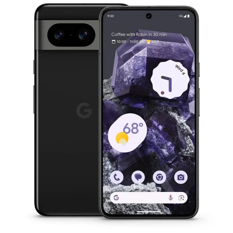 Google Pixel 8 Unlocked Android Smartphone, Obsidian, 128 GB