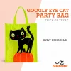 Googly Eye Cat Trick-or-Treat Party Bag, Green and Black, Halloween by Way To Celebrate
